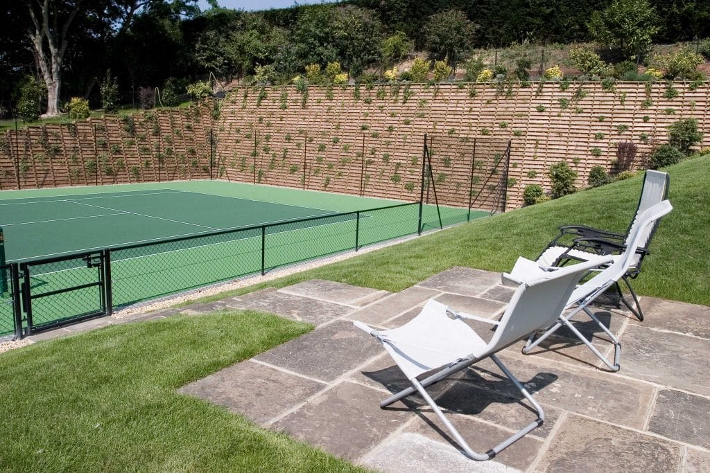 beautiful tennis court